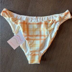 Dippin' Daisy's Orange and Yellow Plaid Bikini Bottom